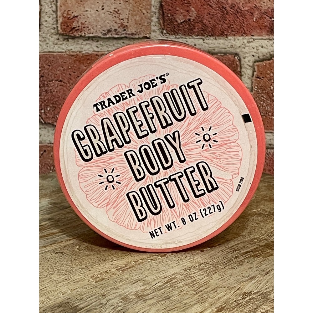 Trader Joe's Grapefruit Body Butter 8 oz Moisturizing Shea Butter Coconut Oil